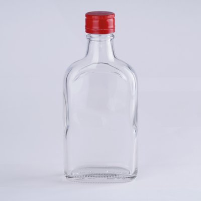 Скляна пляшка фляга з алюмінієвим ковпачком 200 мл TAR-0122-02 фото